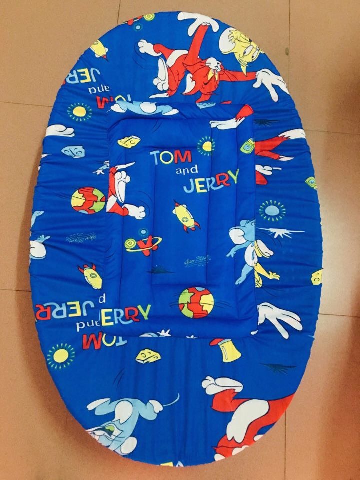 Combo Nôi Tre Đặt Võng 90x60cm (Size M) + Nệm Lót (Tặng vòng dâu tằm)