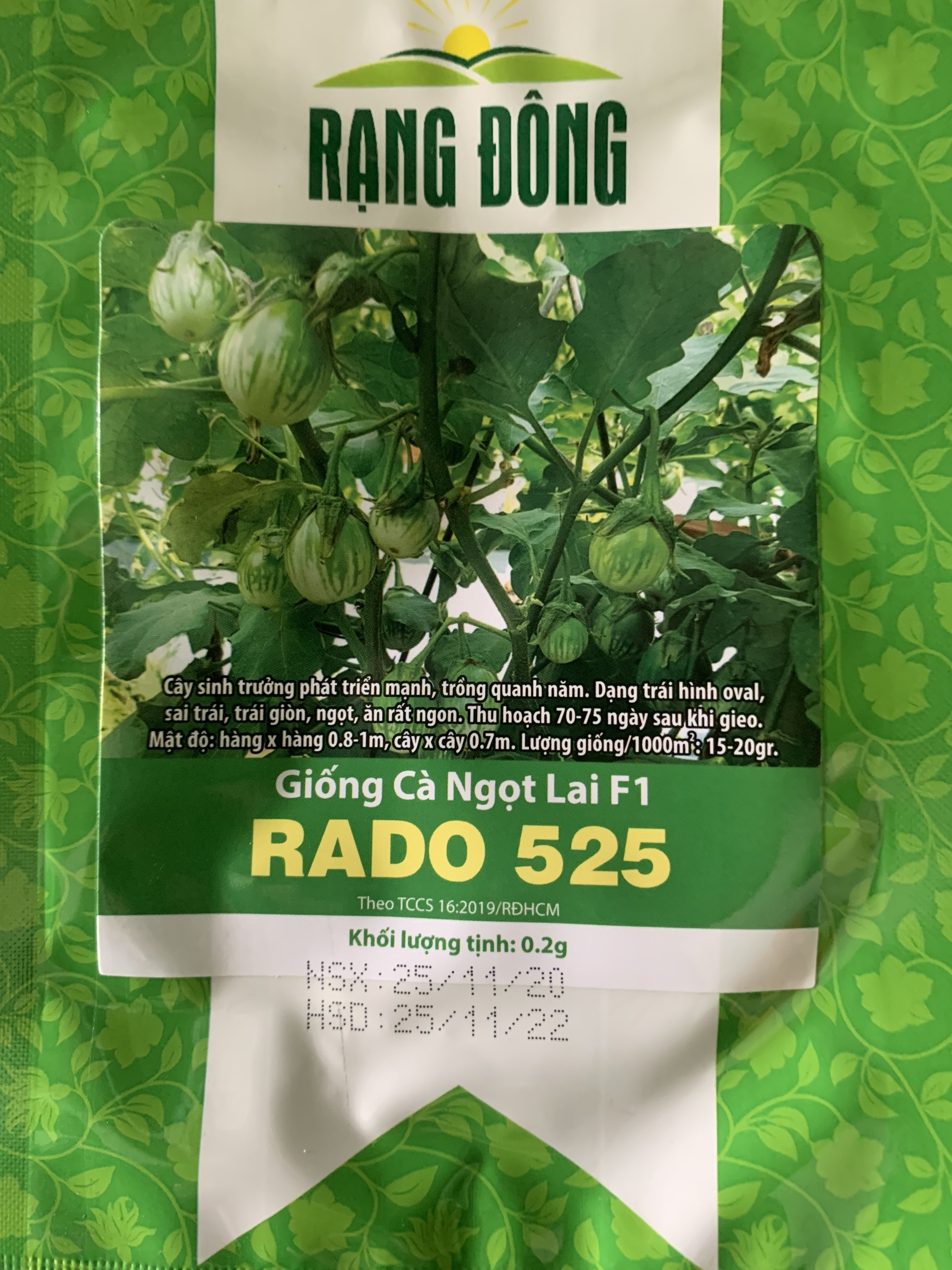 Hạt giống cà ngọt lai f1 gói 0.2gr - rado 525