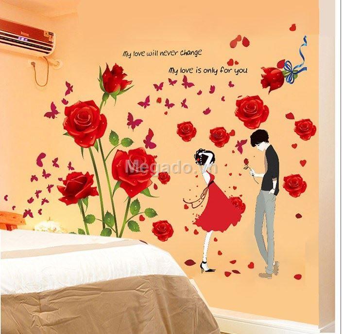 Decal tranh dán tường tình yêu 02