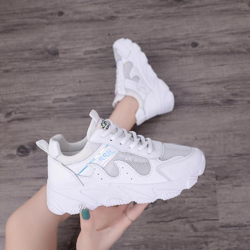 Giày nữ đẹp, giày sneaker nữ, giầy thể thao nữ thời trang chữ SILL màu trắng trẻ trung năng động, cá tính - Ans Ans Store giá rẻ