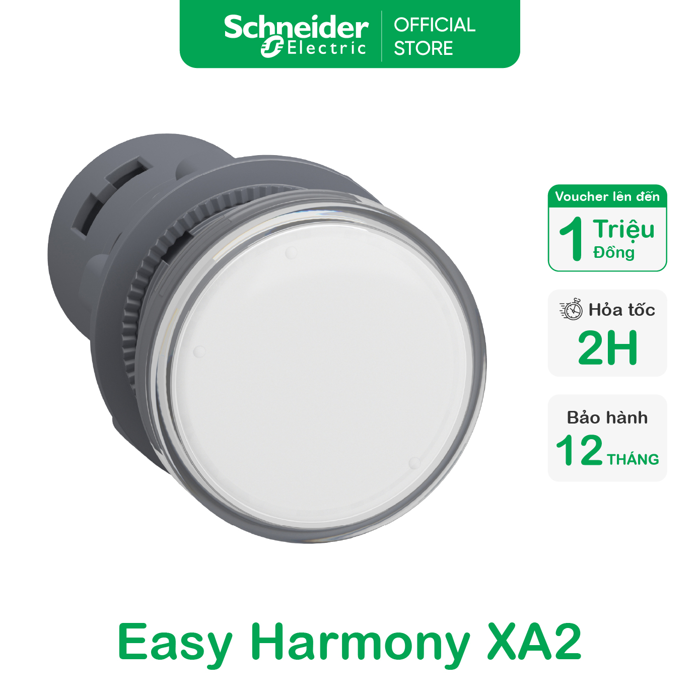 Đèn báo panel tròn - Phi 22 - 24VAC/DC - Schneider Electric - XA2EVB1LC XA2EVB3LC XA2EVB4LC XA2EVB5LC XA2EVB6LC XA2EVB8LC