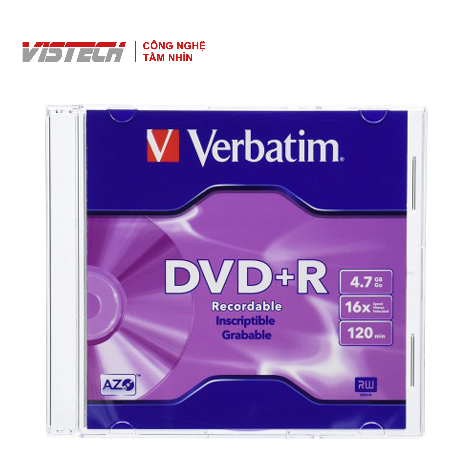 Đĩa Verbatim DVD+R 4.7GB 16X 10k SC