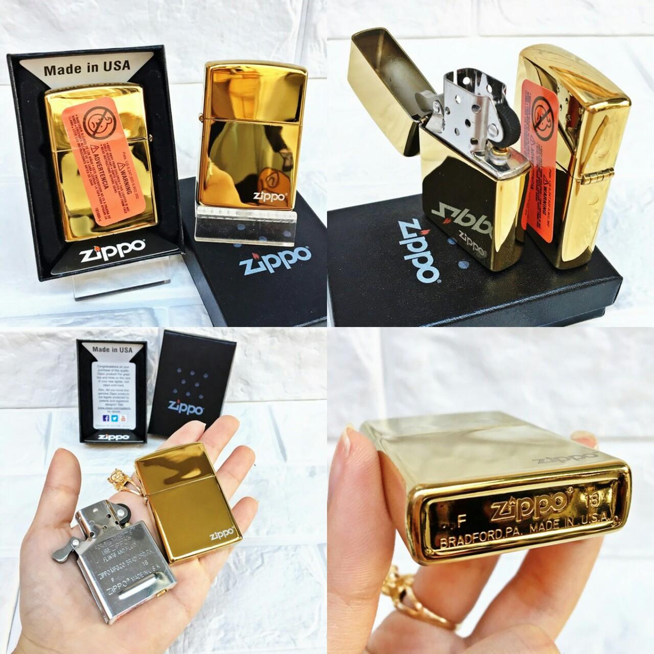 [HCM]Bật Lửa Zippo USA Trơn