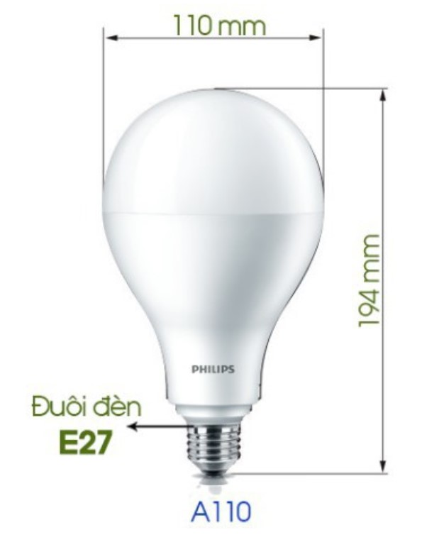 Đèn LED bulb Philips 27W E27 A110 - Hàng chính hãng