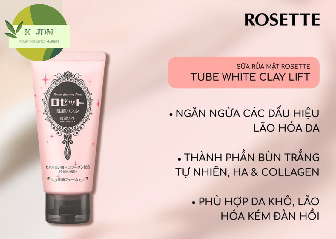 Sữa Rửa Mặt ROSETTE 130g Nhật Bản
