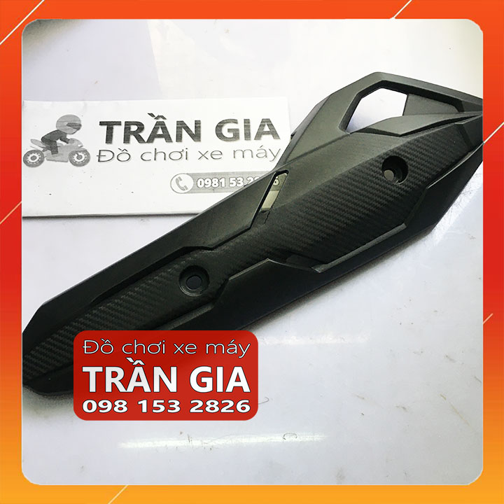 [FreeshipMAX] Ốp pô xe AB 2016-2017-2018-2019 che bô airblade air blade đen crom cacbon