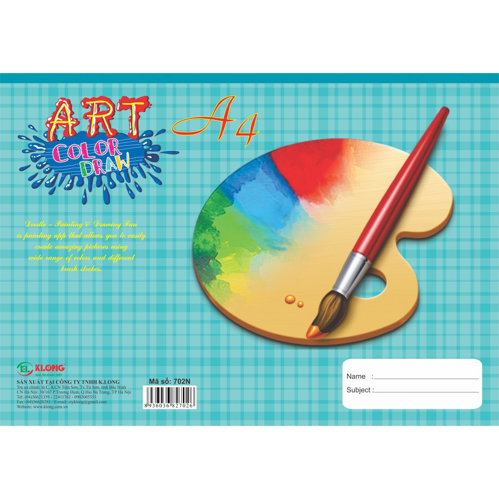 Vở vẽ Klong A4 - 24 tờ - MS: 702