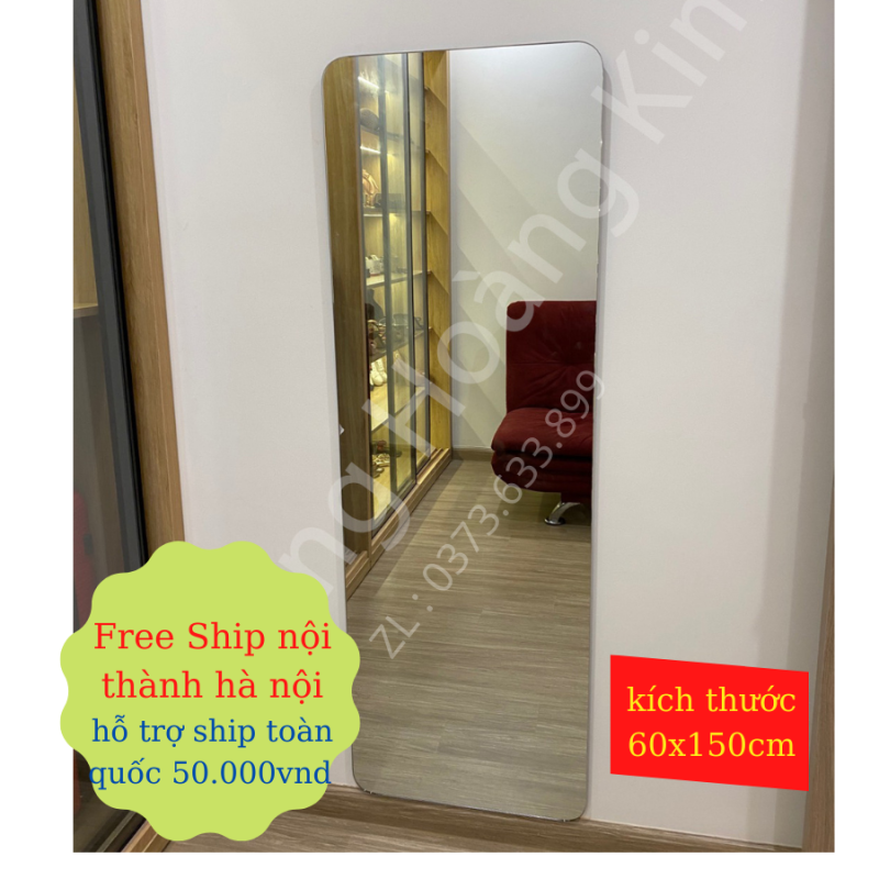 Gương soi toàn thân hoàng kim kích thước 60x150cm bo viền sang trạng dán hoặc treo tường cao cấp-guonghoangkim miror