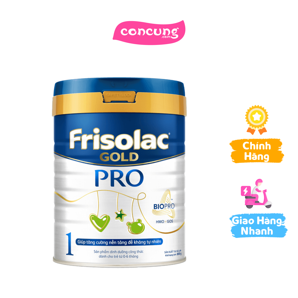 Frisolac Gold Pro số 1, 800g 0-6 tháng