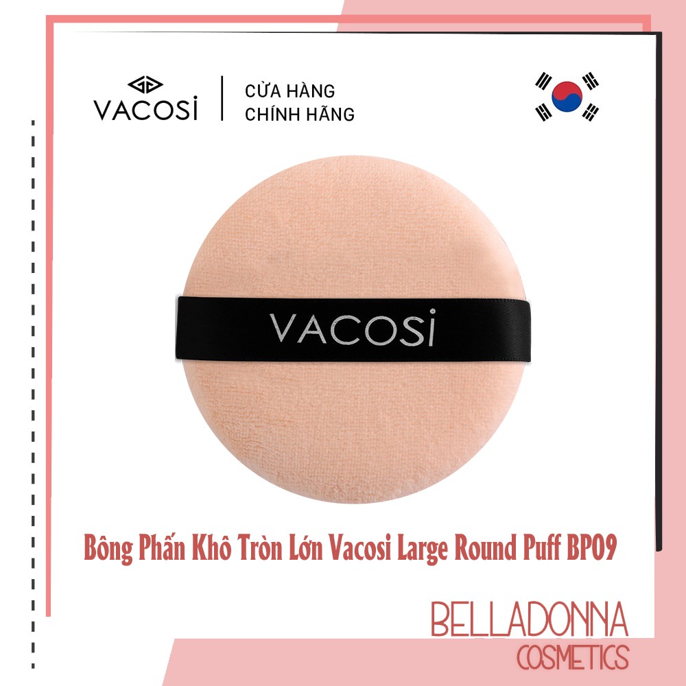 [HCM]Bông Phấn Khô Tròn Lớn Vacosi Large Round Puff Bp09