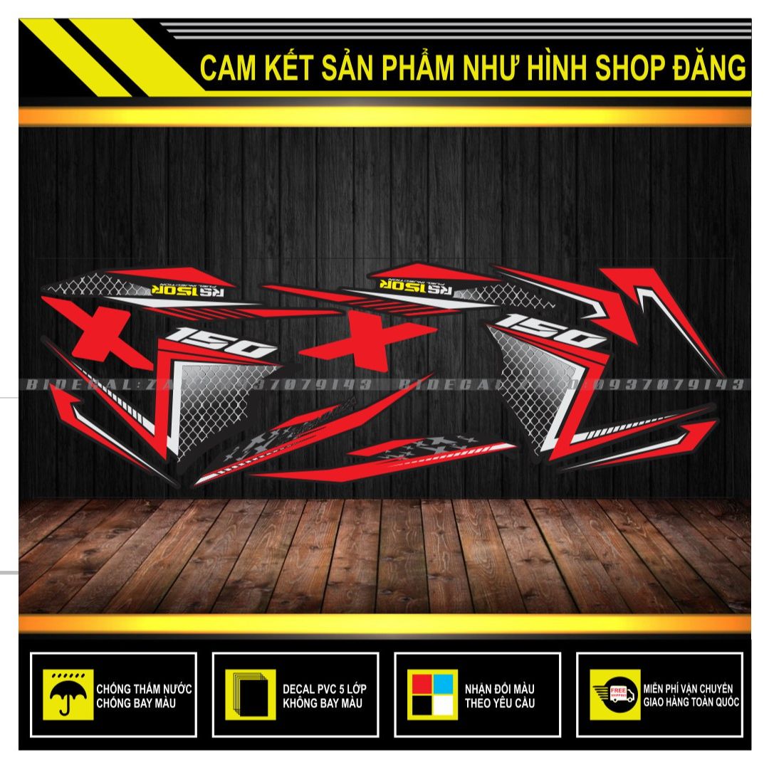 TEM RỜI WINNER X V3 RS150 PHỐI ĐỎ ĐEN