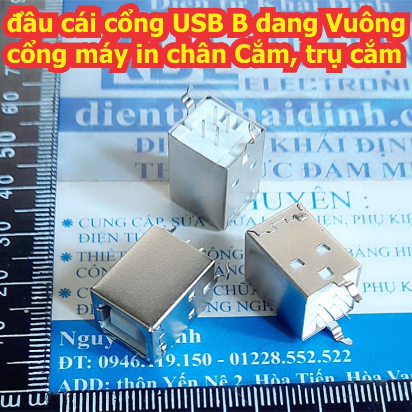 5 cái đầu cái cổng USB B dang vuông cổng máy in chân Cắm, trụ cắm đứng kde7906
