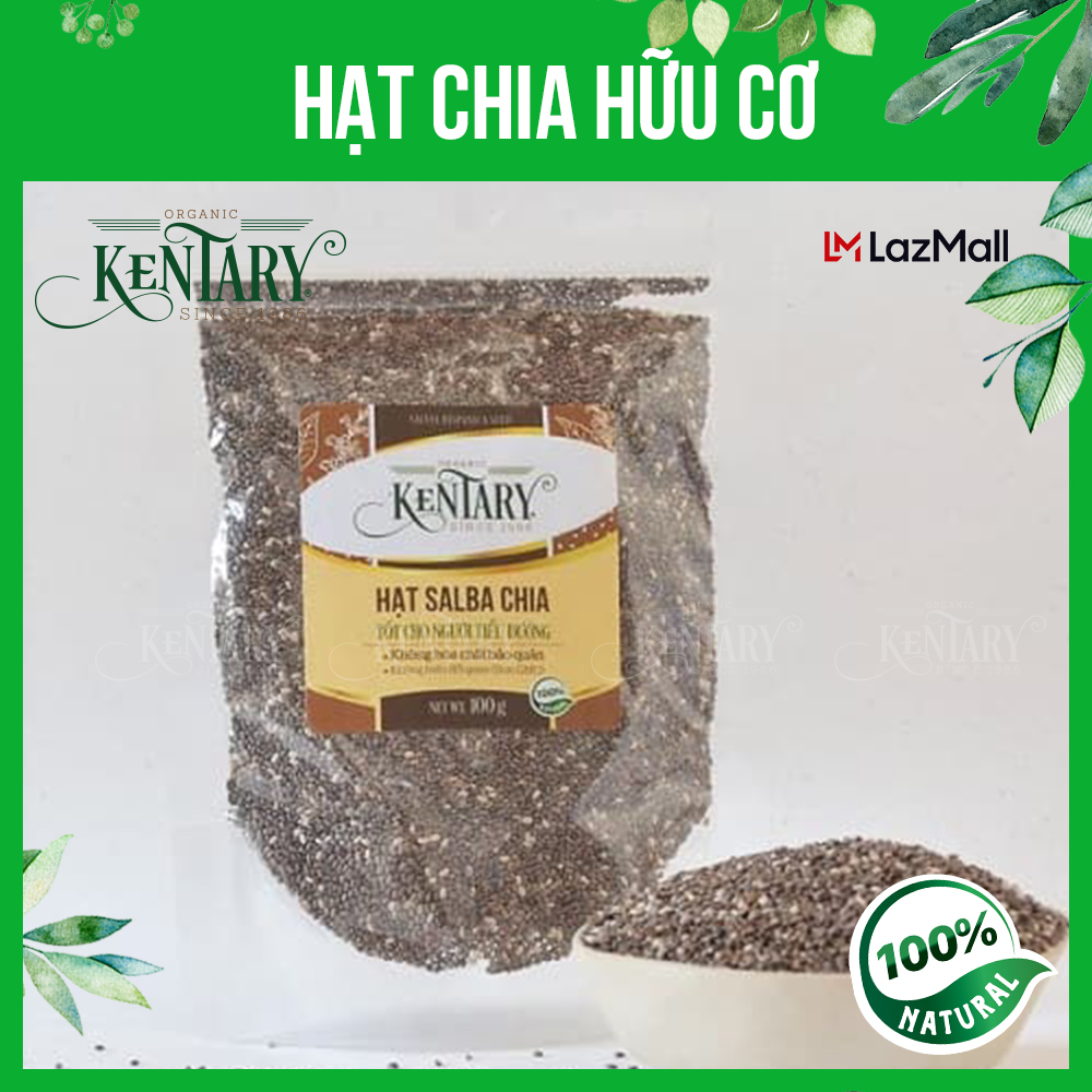 Hạt chia đen Kentary túi 100gr,
