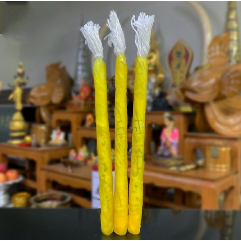 Combo 3 NẾN  may mắn, a. nến thơm, màu vàng