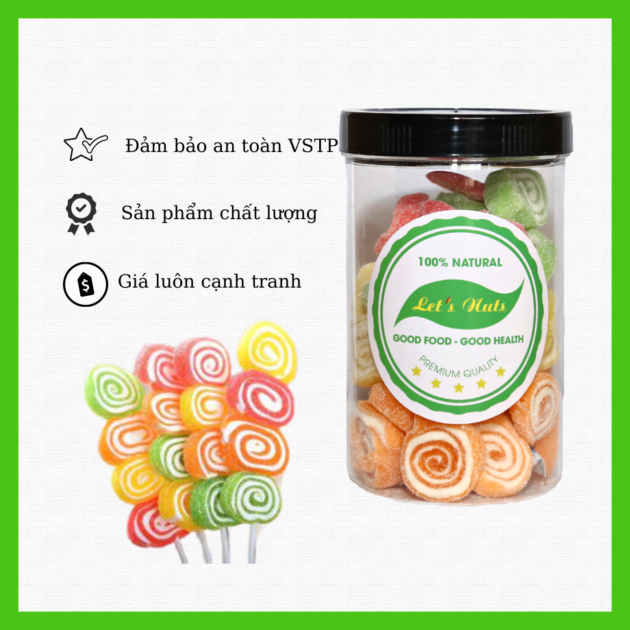 Kẹo dẻo xoắn ốc hộp 300g món quà ăn vặt tuyệt vời cho các bé