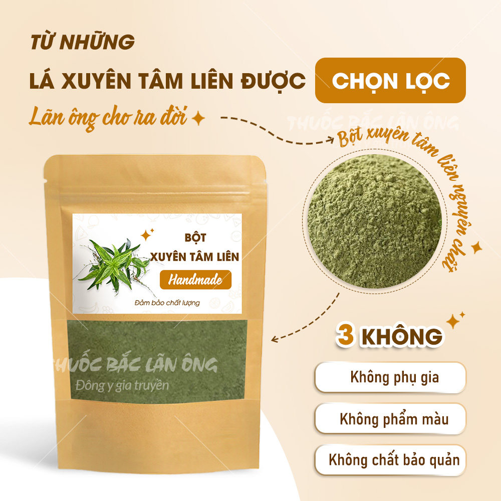 Bột thảo mộc xuyên tâm liên 1kg ( Bột xuyên tâm liên nguyên chất tăng cường hệ miễn d ịch)