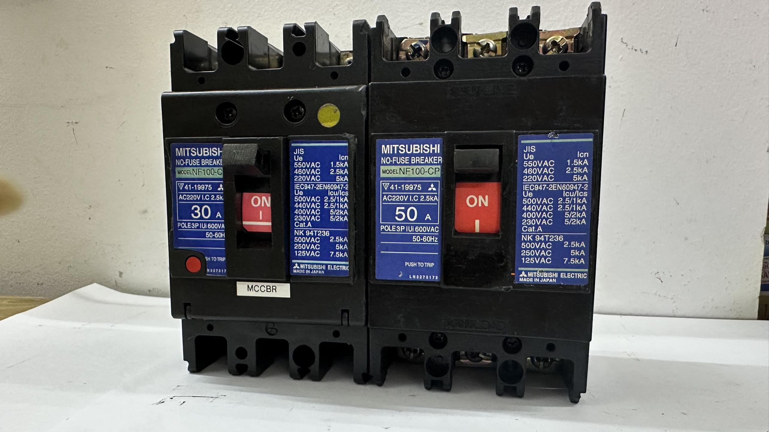 Mccb 3 Pha Mitsubishi 20A~50A (Hàng Nhật Đã Qua Sử Dụng- Mới 85-95%)