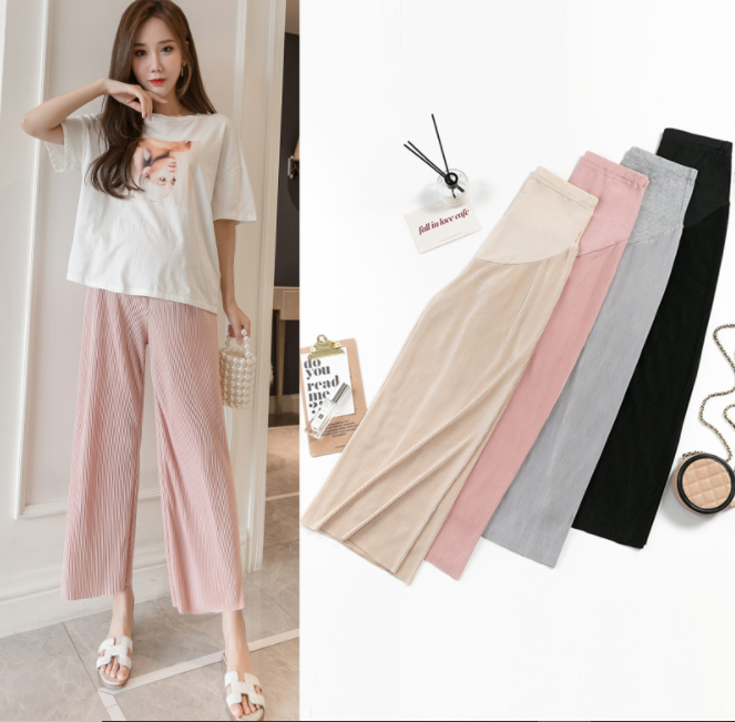 Quần Bầu Xinh Quần Vải Bầu Quần Baggy Bầu Trẻ Trung Năng Động Q240