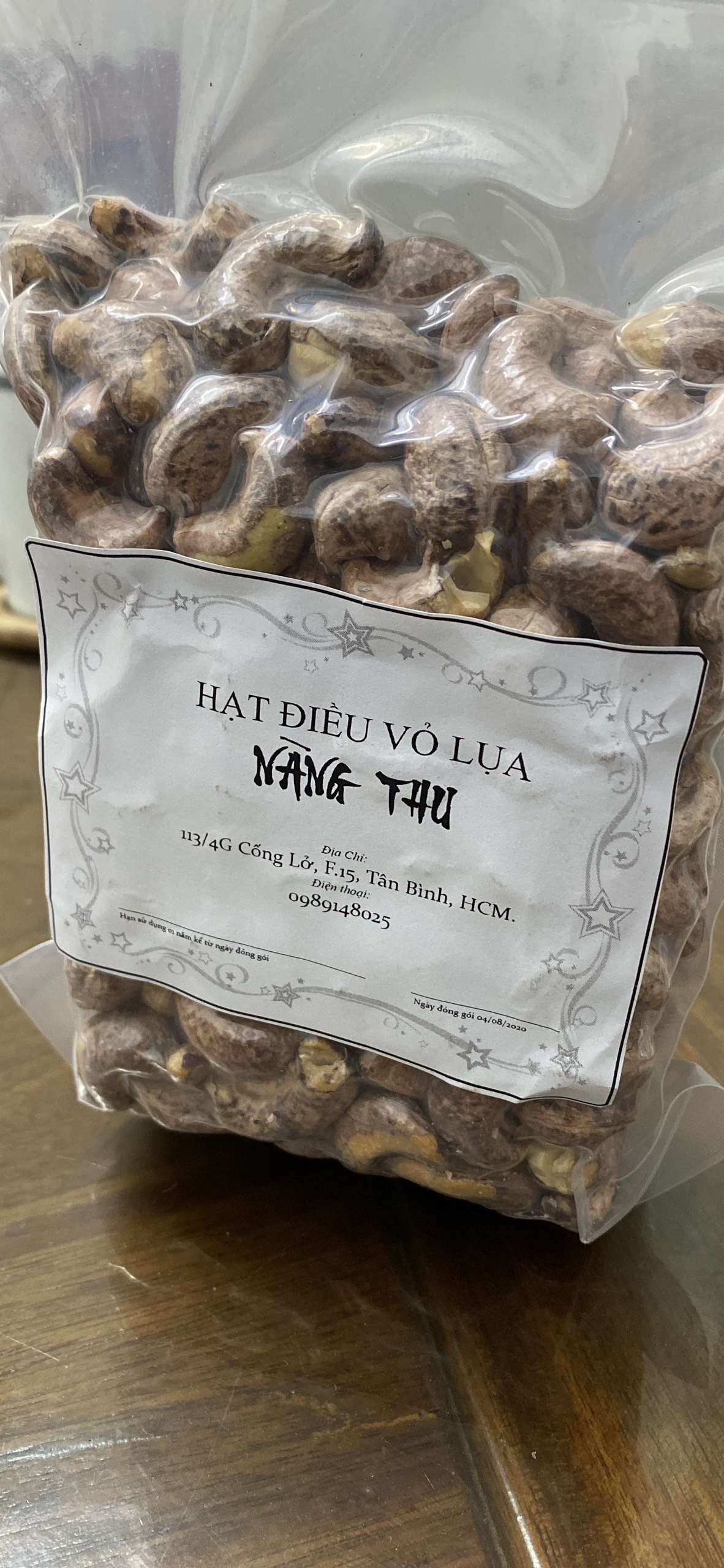 Hạt điều vỏ lụa loại 1 -  gói 500gr