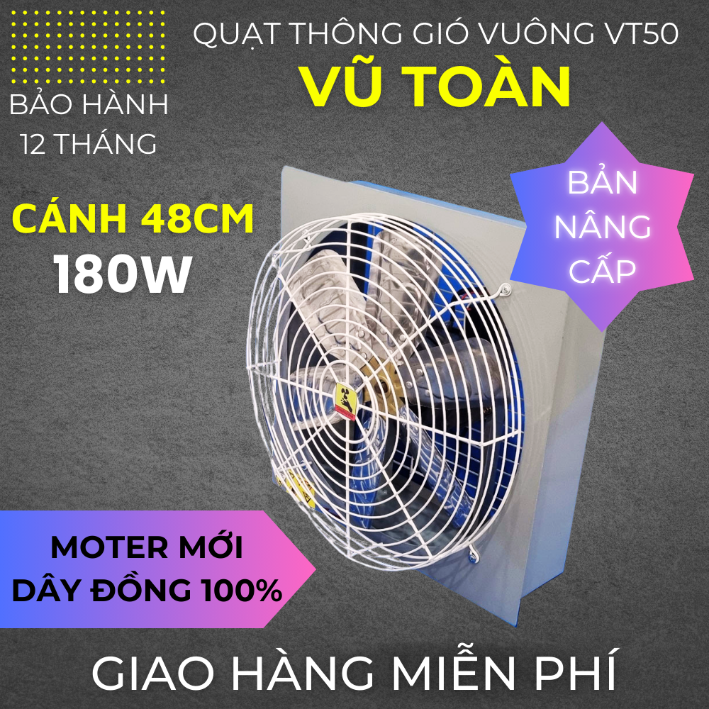QUẠT THÔNG GIÓ 2 MẶT LƯỚI 400X400MM/ 500x500MM