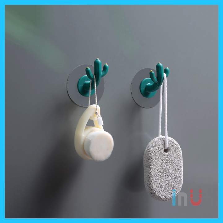 HCM - Móc dán tường treo đồ hình xương rồng kute keo siêu dính tiện dụng