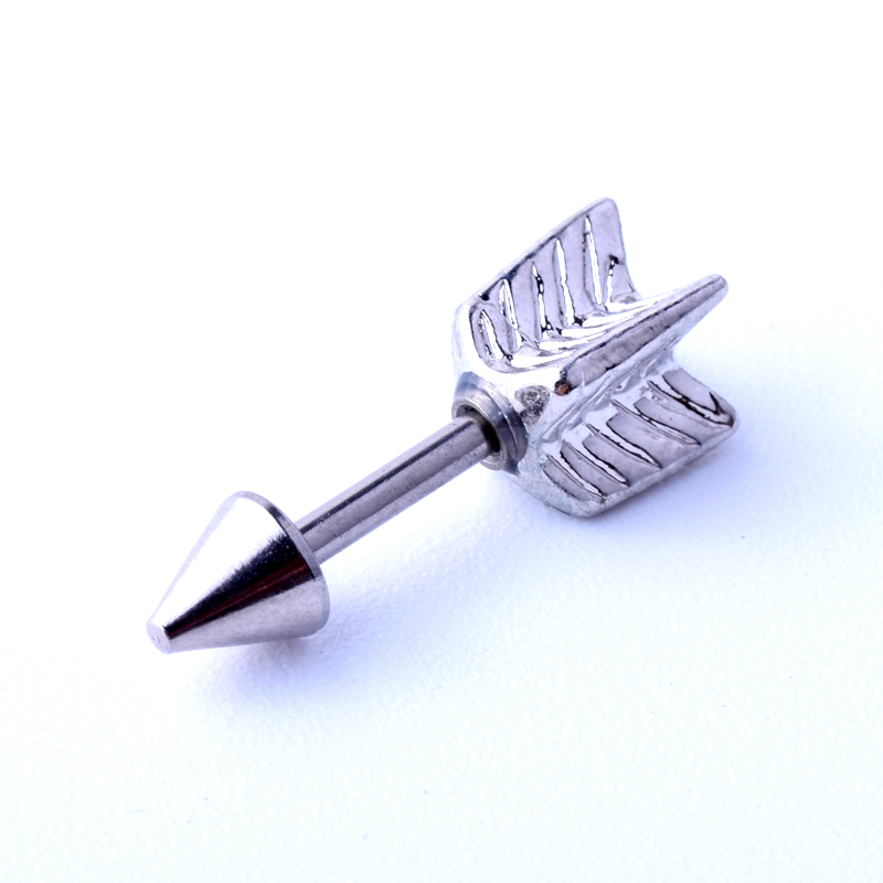 Bông tai nam mũi tên thép không gỉ phụ kiện idol hàn quốc