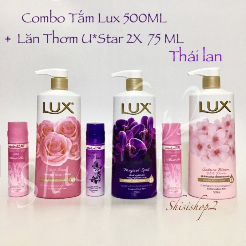 Sữa tắm body hương hoa Lux cặp 500ml ( 2 chai )