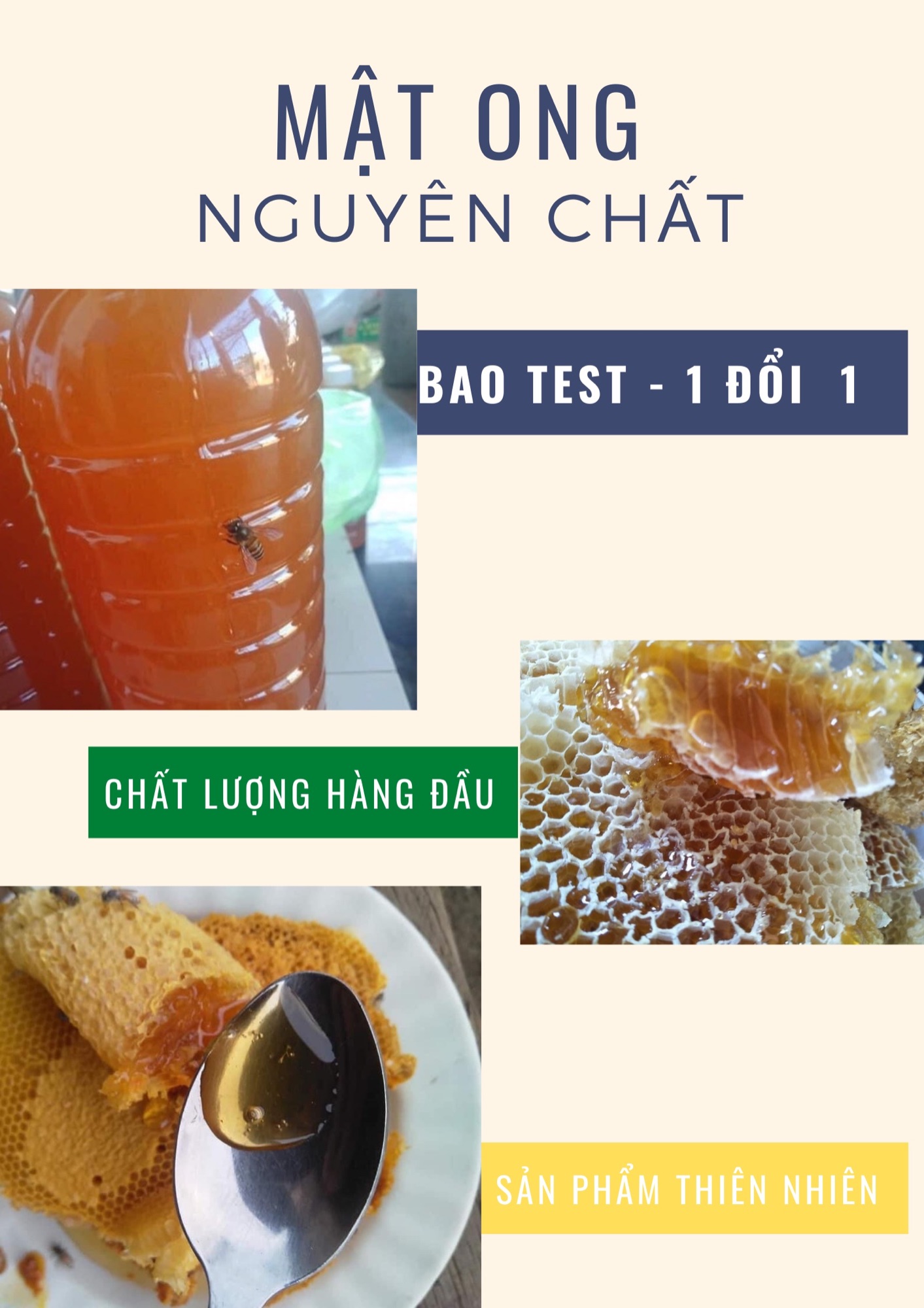 [HCM]Mật ong nguyên chất đảm bảo chất lượng 500ml