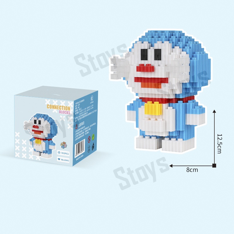Lego Doraemon, Mô Hình Doraemon Cao Cấp Trọn Bộ Siêu Dễ Thương 12cm Stoys