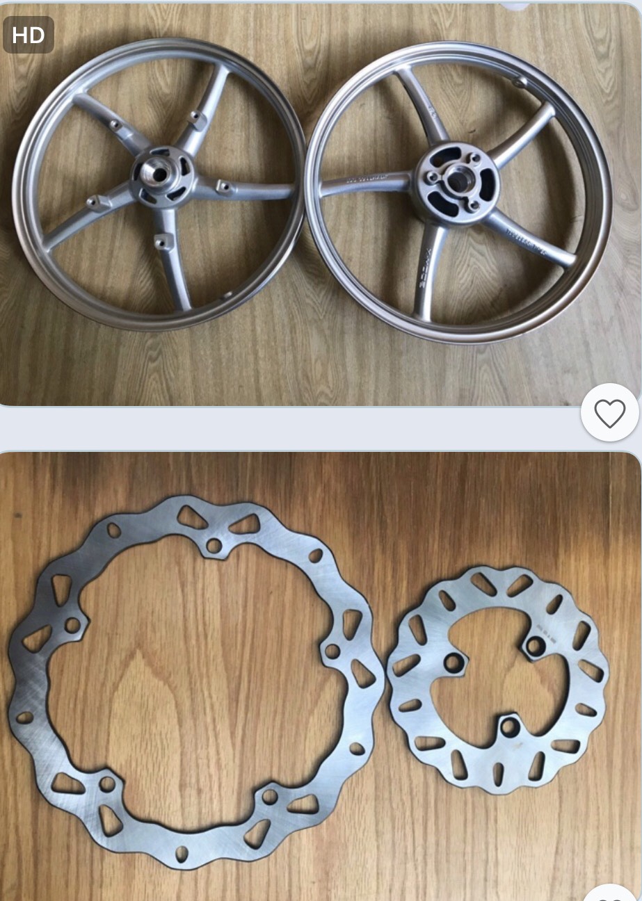 MÂM VÀNH ĐÚC 5 CÂY RAIDER SATRIA BẢN 1.6 TRƯỚC SAU RÁP ZIN THEO XE KHÔNG CHẾ CHAO VÀ RÁP CÁC DÒNG XE ĐỘ LÊN ĐĨA LỚN