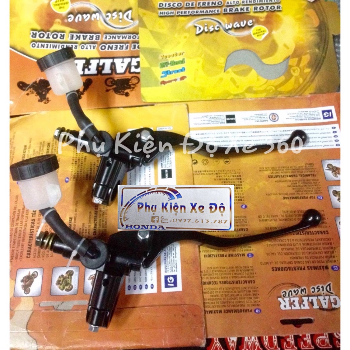 Tay thắng đĩa dầu âm bình dầu rời, gắn mọi loại xe đùm lên đĩa ko cần khoét nhựa