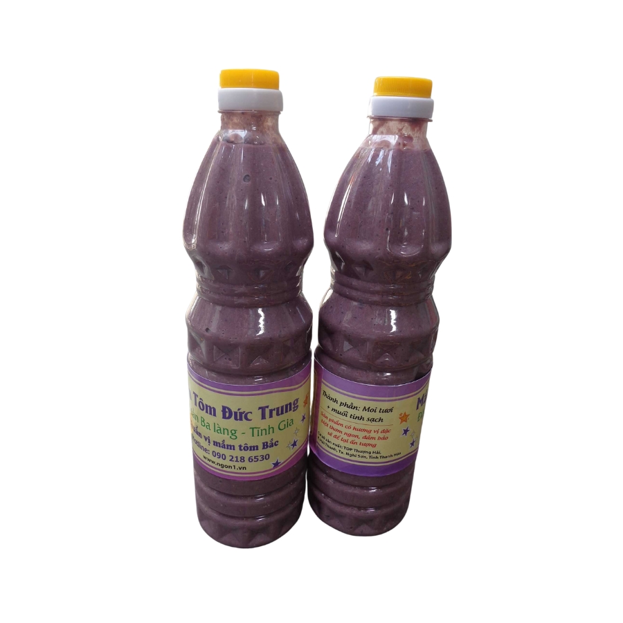 Mắm tôm Ba Làng Thanh Hóa loại đặc biệt NGON1 (chai 1l chuyên dùng nhà hàng)