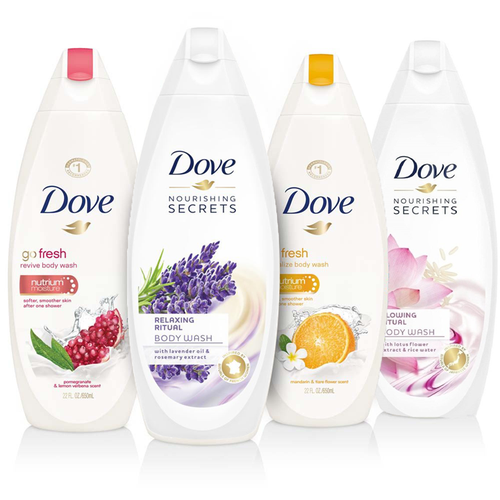 2 chai Sữa tắm DOVE nhập khẩu từ ĐỨC - 500ml/chai - Được lựa chọn mùi