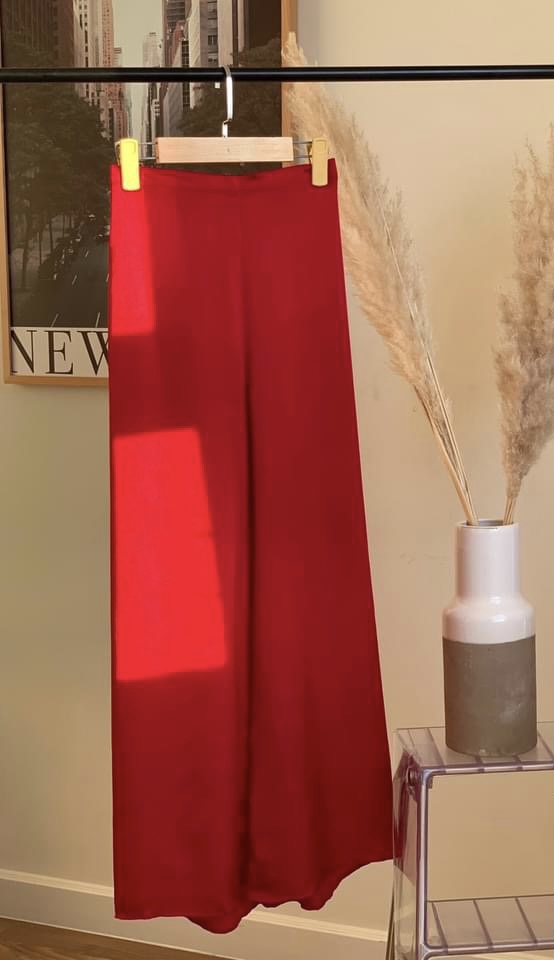 Quần áo dài vải satin lụa đủ màu