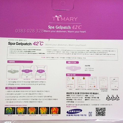 Miếng dán tan mỡ bụng Spa g.elpatch 42 độ C Hàn Quốc