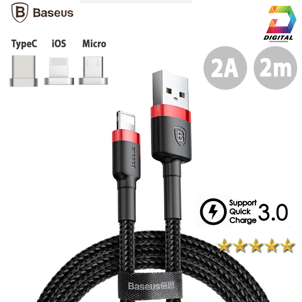 Cáp Sạc Nhanh Baseus Cafule Dài 2 Mét Chính Hãng ( iPhone, Type C, Micro )