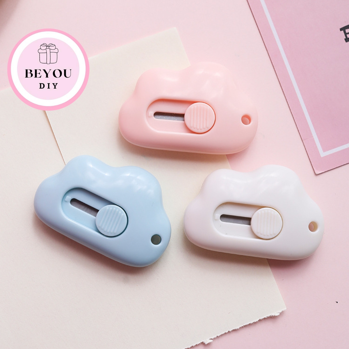 Dao Rọc Giấy Hình Đám Mây Dễ Thương - Có Thể Làm Móc Khóa - BEYOU