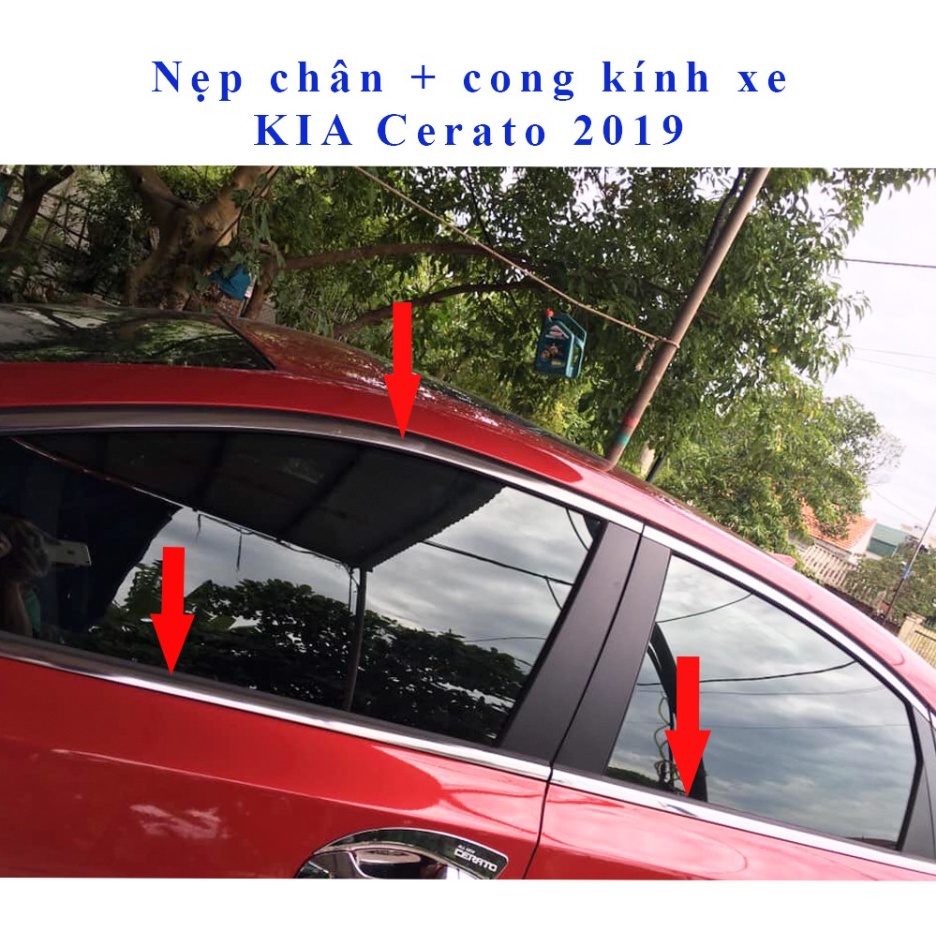 Full bộ ốp nẹp viền chân kính và cong kính theo xe KIA CERATO 2019-2020 ...