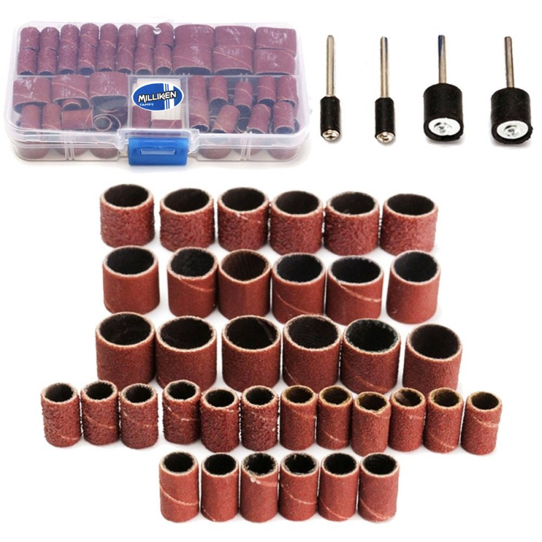 Giáp cuộn tròn - bộ mũi giáp tròn hàng hộp 104 chi tiết dùng cho máy khoan mài khắc mini đa năng