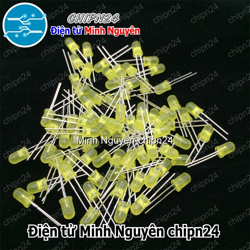 [50 con] (TK2) Led 5mm Vỏ Đục Màu ra Màu (Đỏ/Vàng/Xanh Lá/Dương/Trắng/Cam) - [Chọn Loại] - HHH.00164