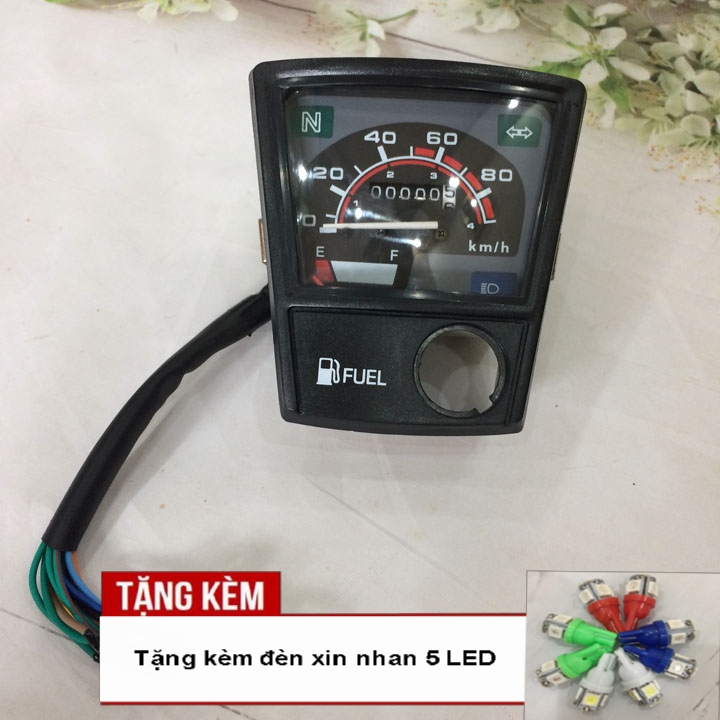 [TIN ĐƯỢC KHÔNG] Đồng hồ tốc độ xe CUB 82 trọn bộ G448 - Tặng kèm đèn xi nhan 5 led