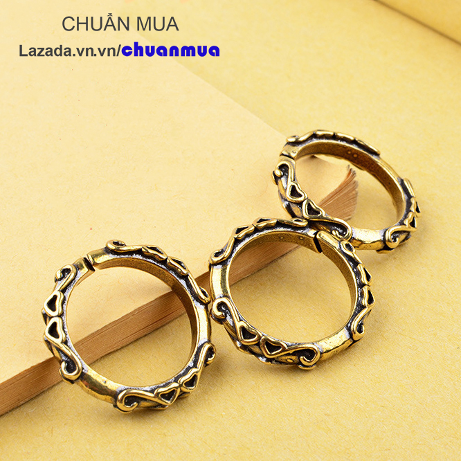 Ancient Chinese Style Bronze Keyring, Key Chain Ring, Men's Ring (24mm, 28mm,...)