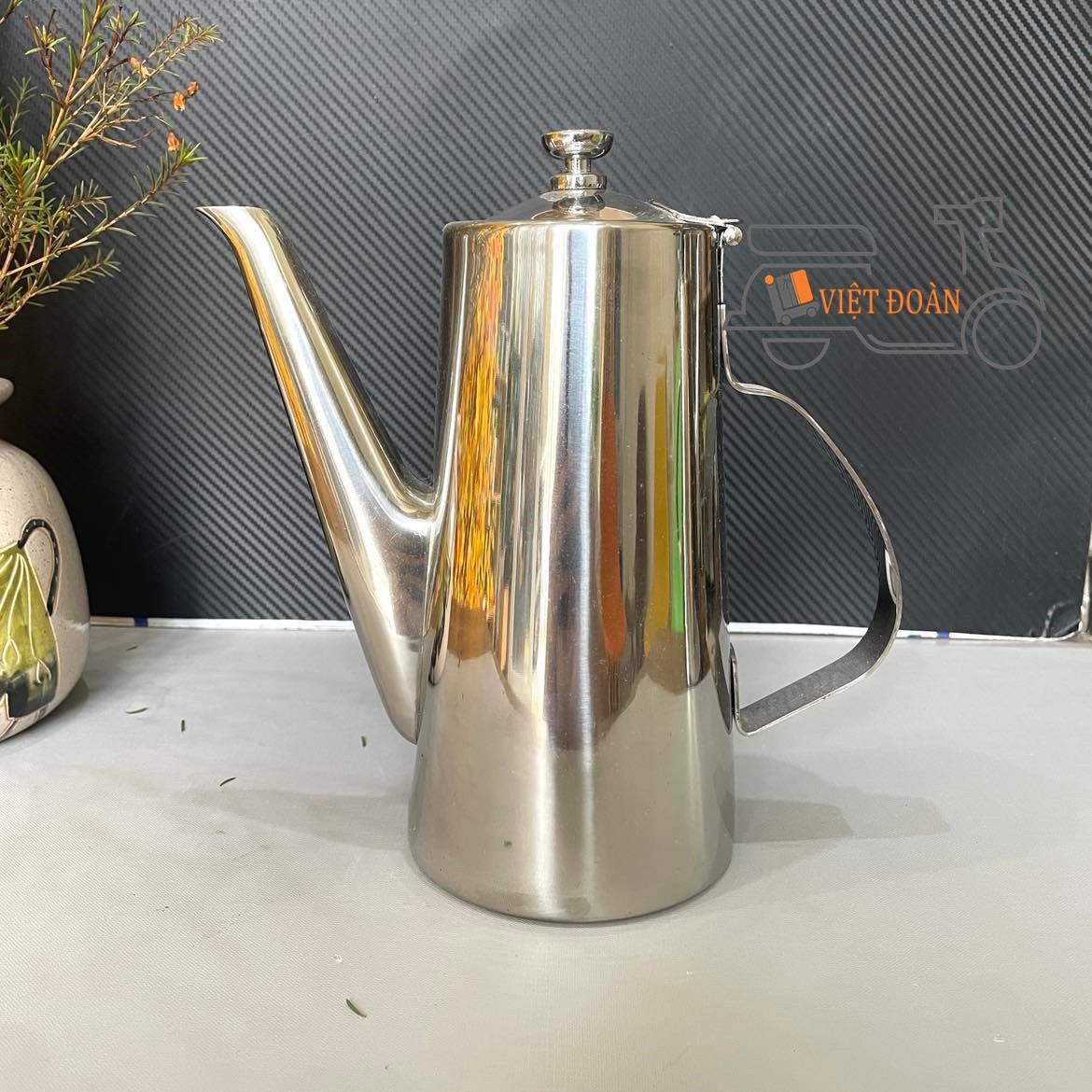 Bình trà, trà đá, cà phê - Inox không rỉ, thiết kế vòi dài kết hợp nắp bật rất tiện lợi - Size 1.5 lit và 2 lit. Dụng cụ pha chế