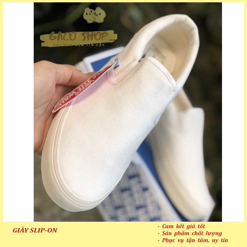 Giày thể thao Slip-on Trắng [GACO SHOP]