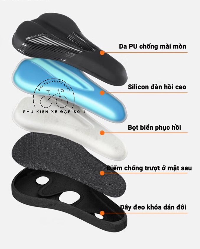 NỆM BỌC YÊN XE ĐẠP WEST BIKING