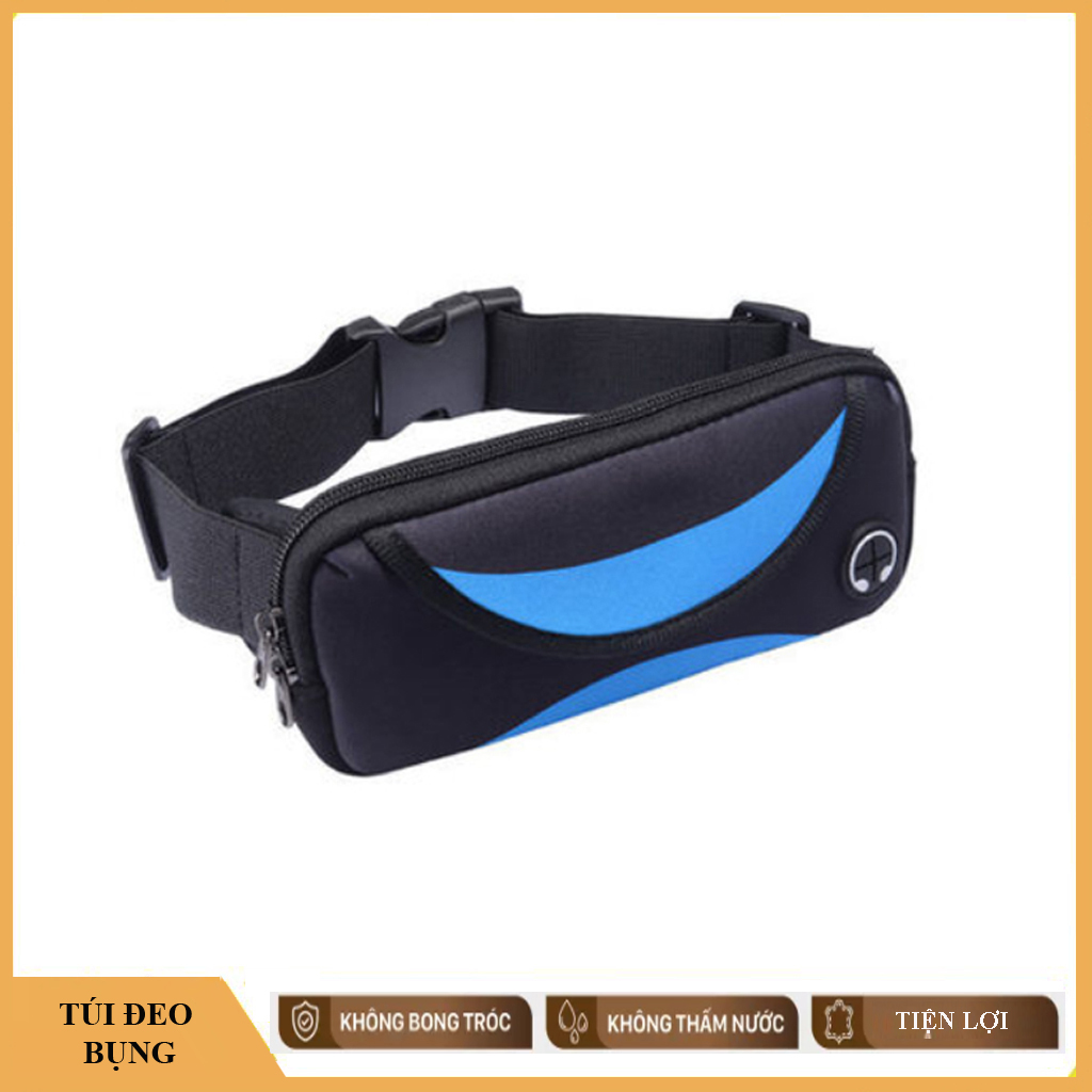 Túi đeo bụng khi tập thể thao chạy bộ Nam Nữ, Kiểu túi đựng được điện thoại máy nghe nhạc, chìa khóa xe khóa nhà tiện dụng