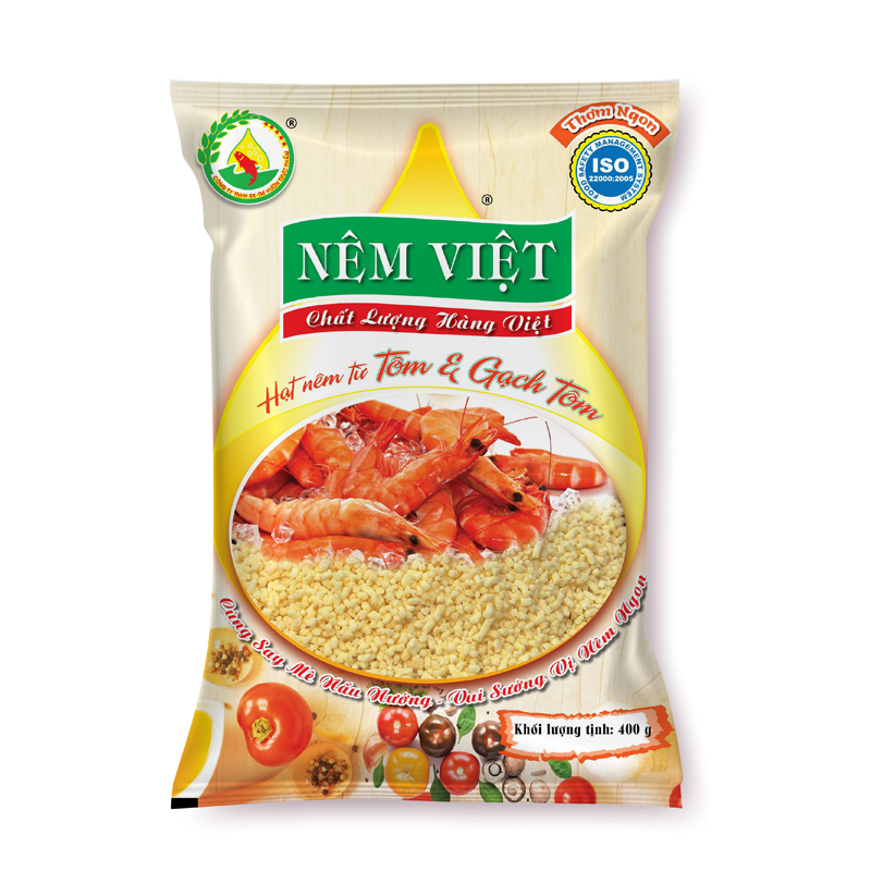 Gói 400gr Hạt nêm từ Tôm và Gạch tôm Nêm Việt chuẩn ISO