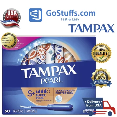 [HCM][Hàng Mỹ] Tampon siêu thấm Tampax Pearl Super Plus hộp 50 miếng
