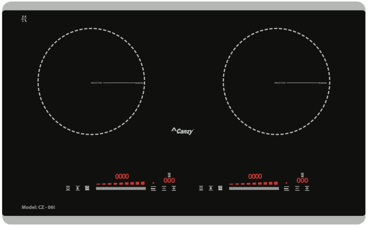 Bếp Từ + Hồng Ngoại Canzy CZ 08H / Canzy 06H, Bếp từ Canzy 08i / Canzy 06i / Canzy IC 99 Plus,  mặt kính Vitro Ceramic siêu bền, bảo hành 3 năm.