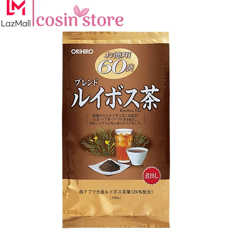 Hồng trà Nam Phi Rooibos Tea Orihiro 60 gói - giúp chỗng lão hóa, nâng cao tinh thần tỉnh táo - Cosin Store